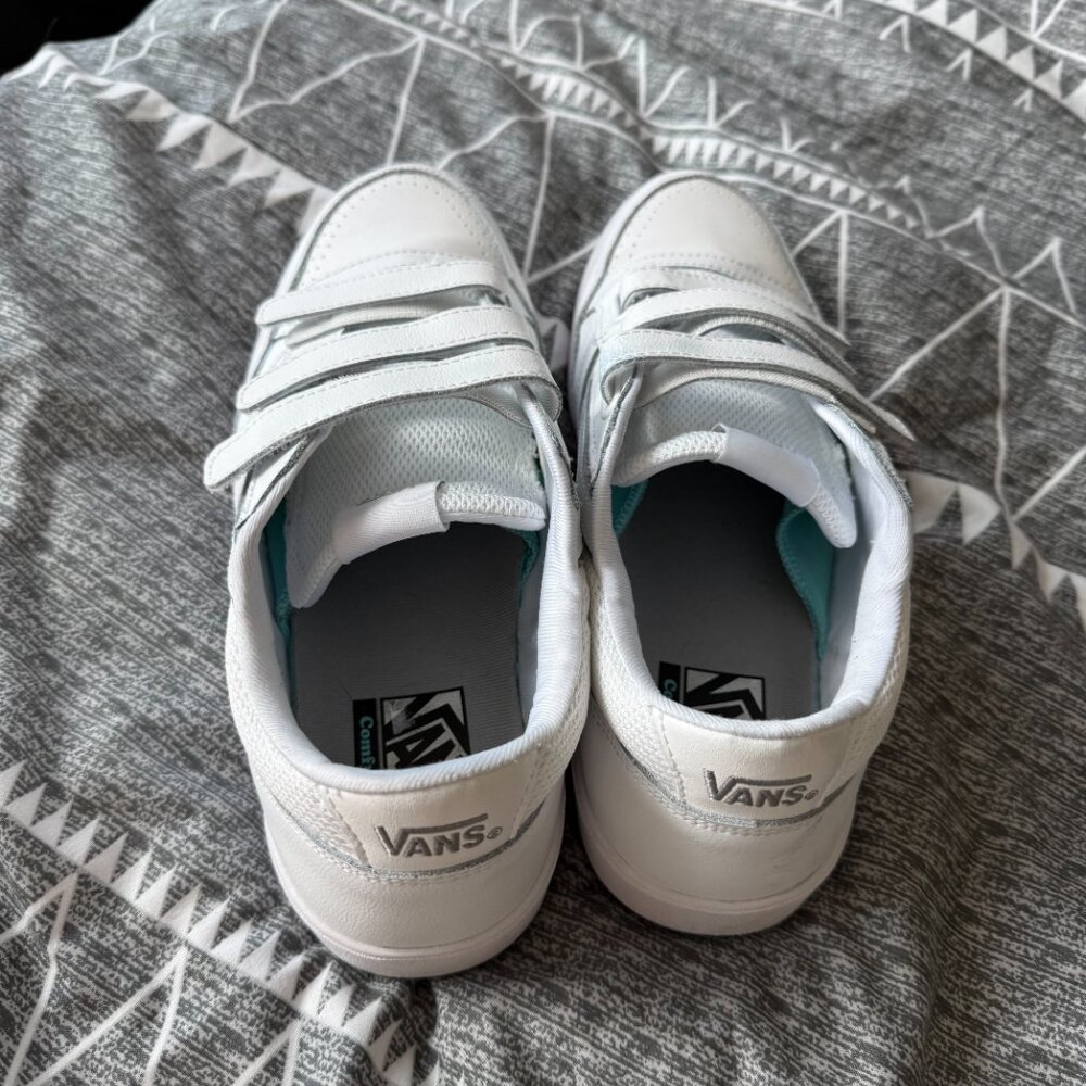 Vans ComfyCush White Leather Velcro Strap Sneakers – Men’s Size 12 - Picture 4 of 11